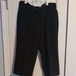 Larry Levine Black Cropped Stretch Pants 12